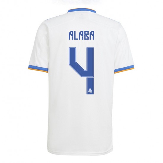 Camisola Real Madrid David Alaba 4 Equipamento Primeiro 2021-2022 Manga Curta